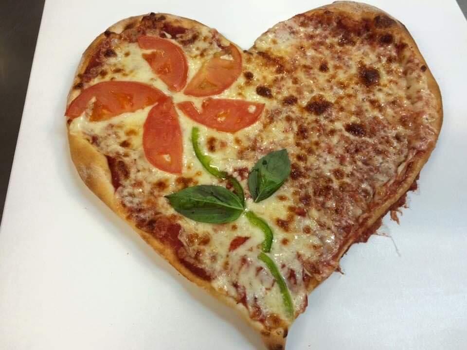 Come and get our famous heart shaped pizzas available for that special someone.